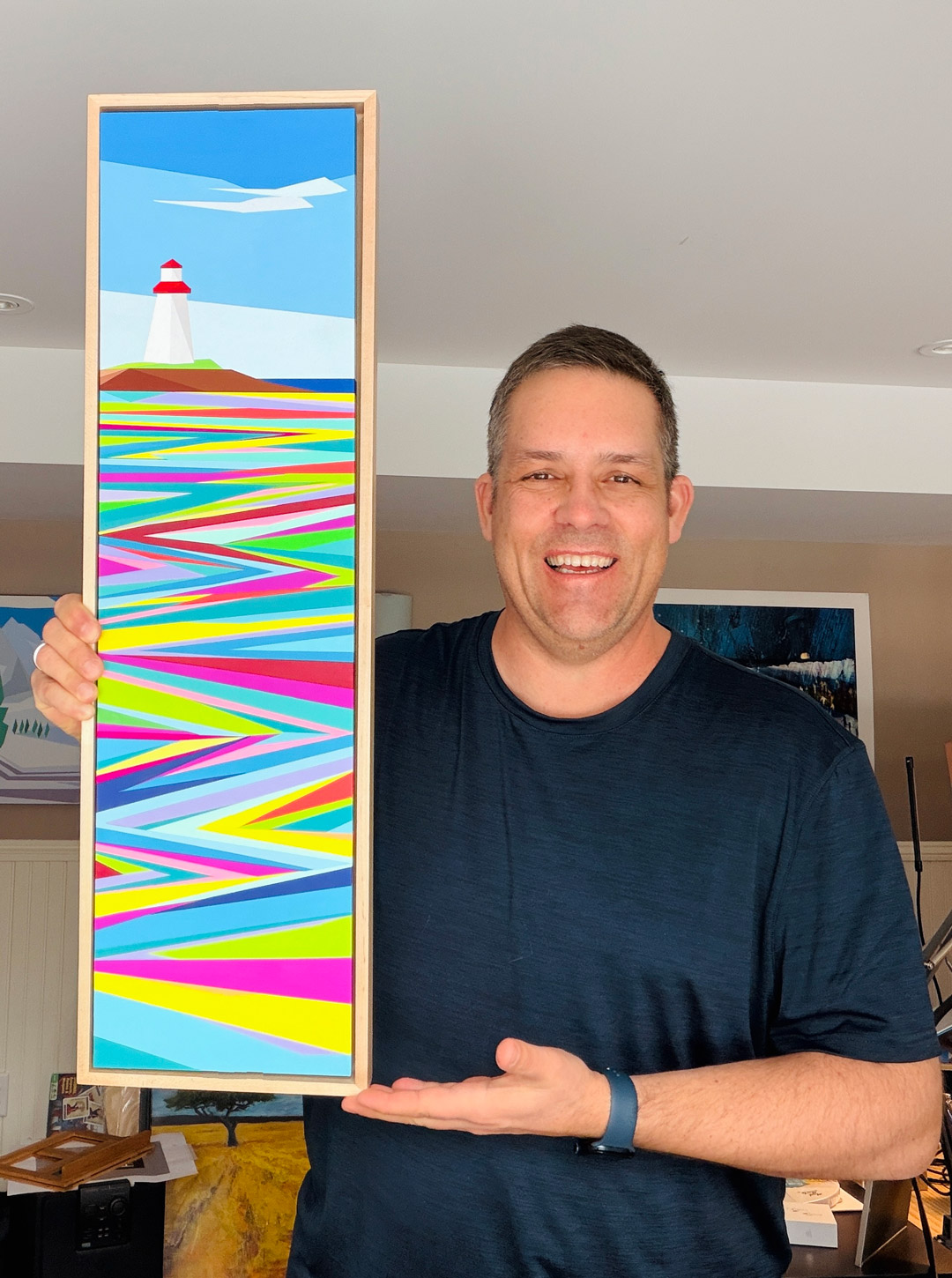 original painting by artist Rob Shaw, Rainbow Tides