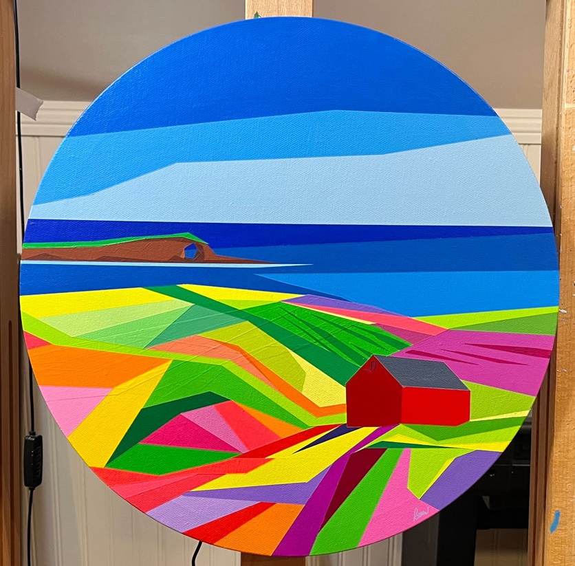 original painting by artist Rob Shaw, Where the Wildflowers Bloom