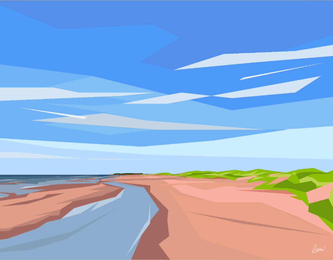 Blue Sky Mornings by artist Rob Shaw