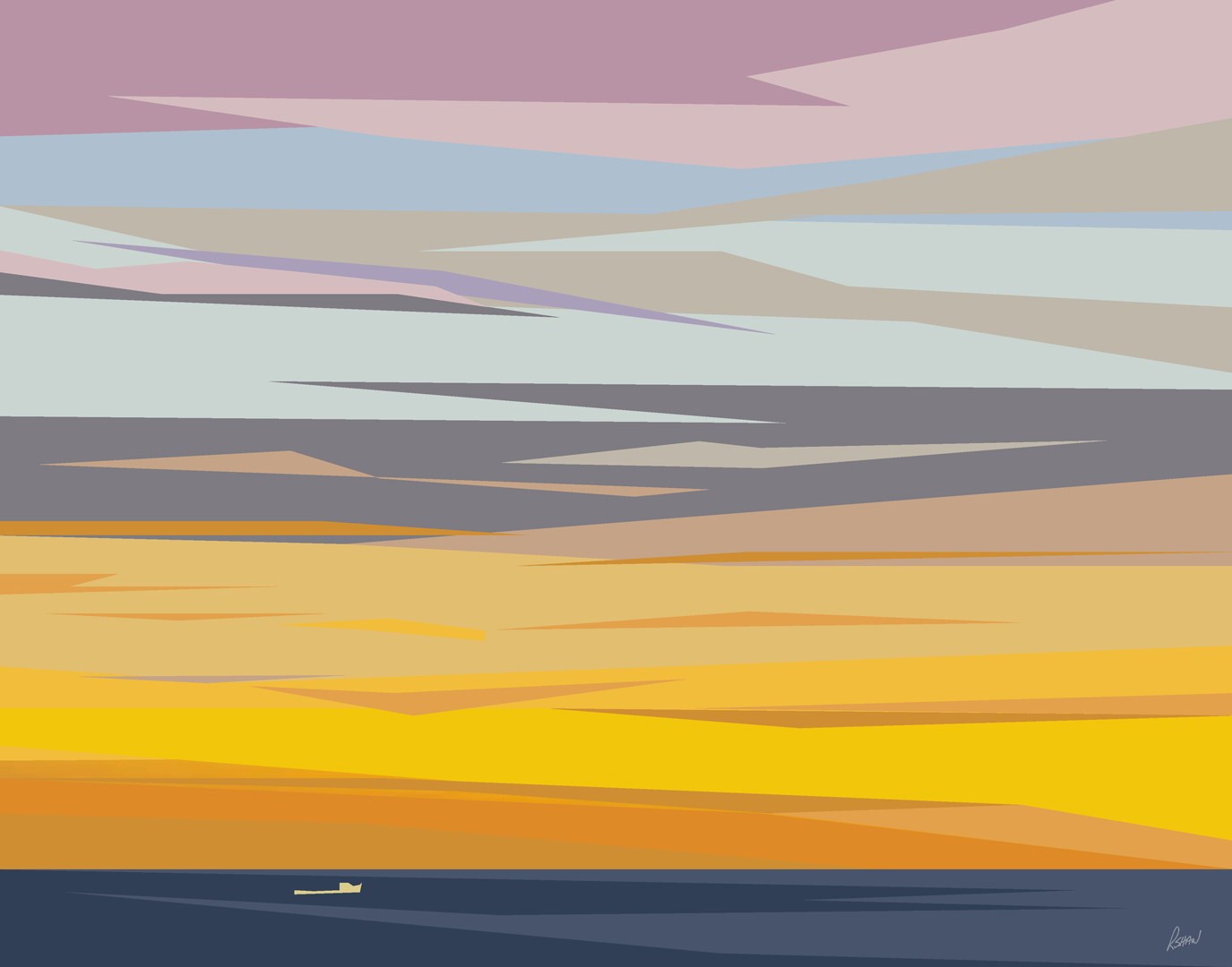 original illustrations by artist Rob Shaw, Bonheur