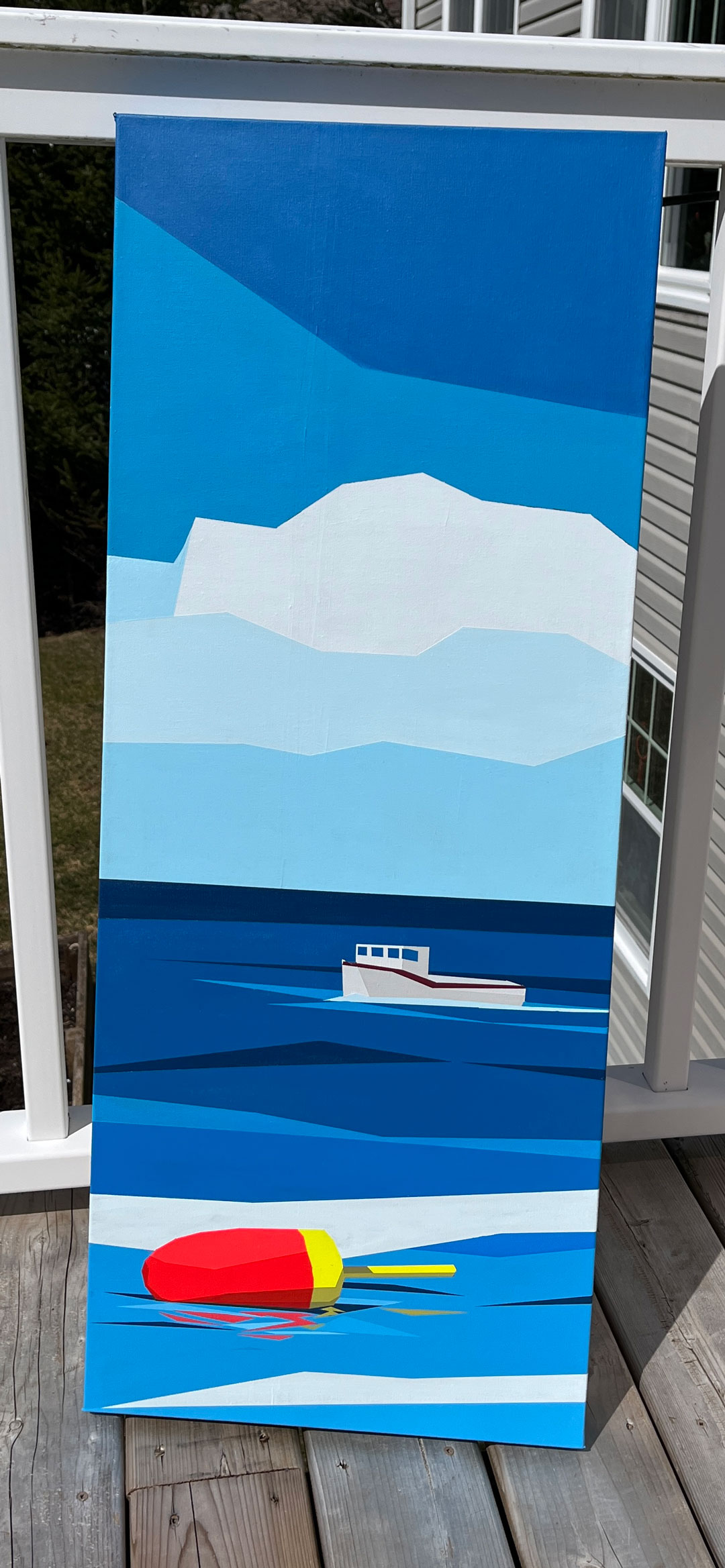 original painting by artist Rob Shaw, Lost Buoy