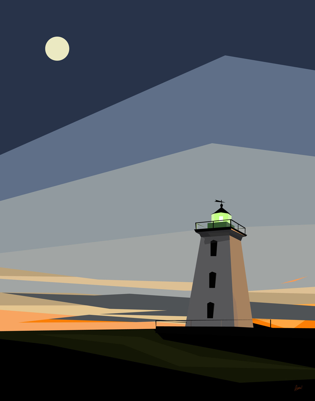 Coastal Lights II by artist Rob Shaw