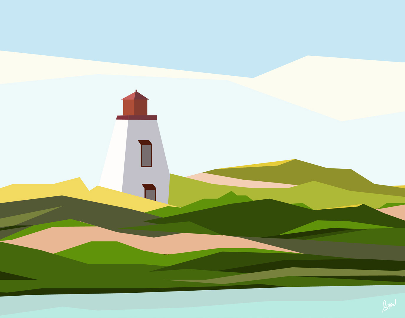 original illustrations by artist Rob Shaw, In The Dunes