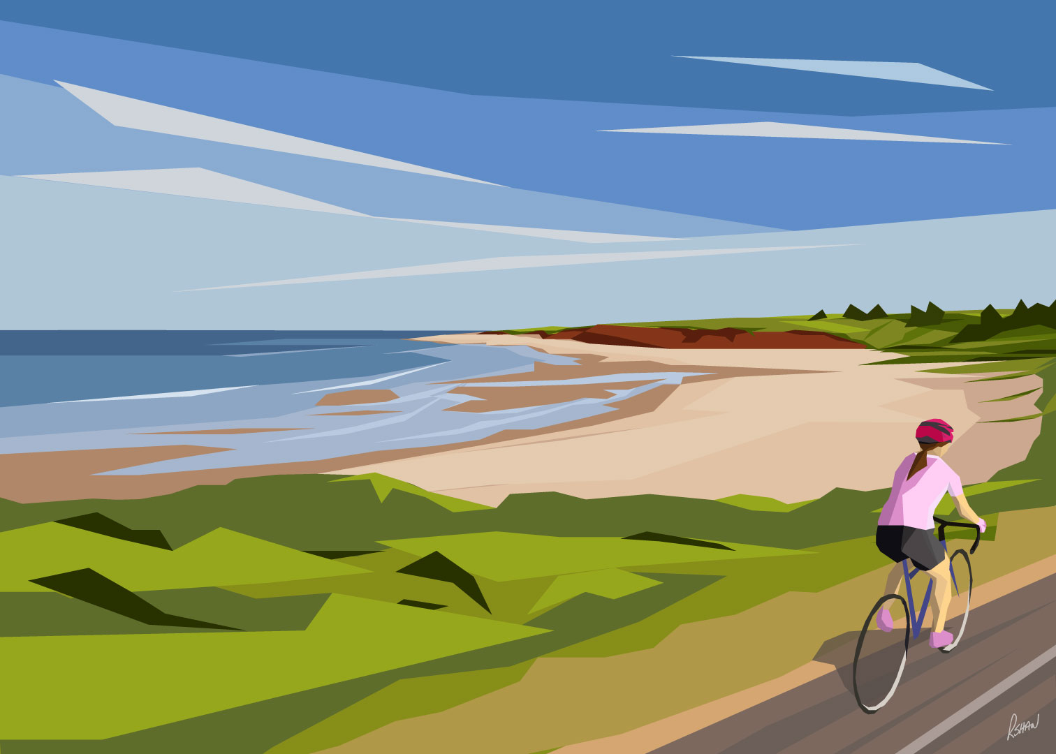 original illustrations by artist Rob Shaw, Sea Breeze, 2025 Edition