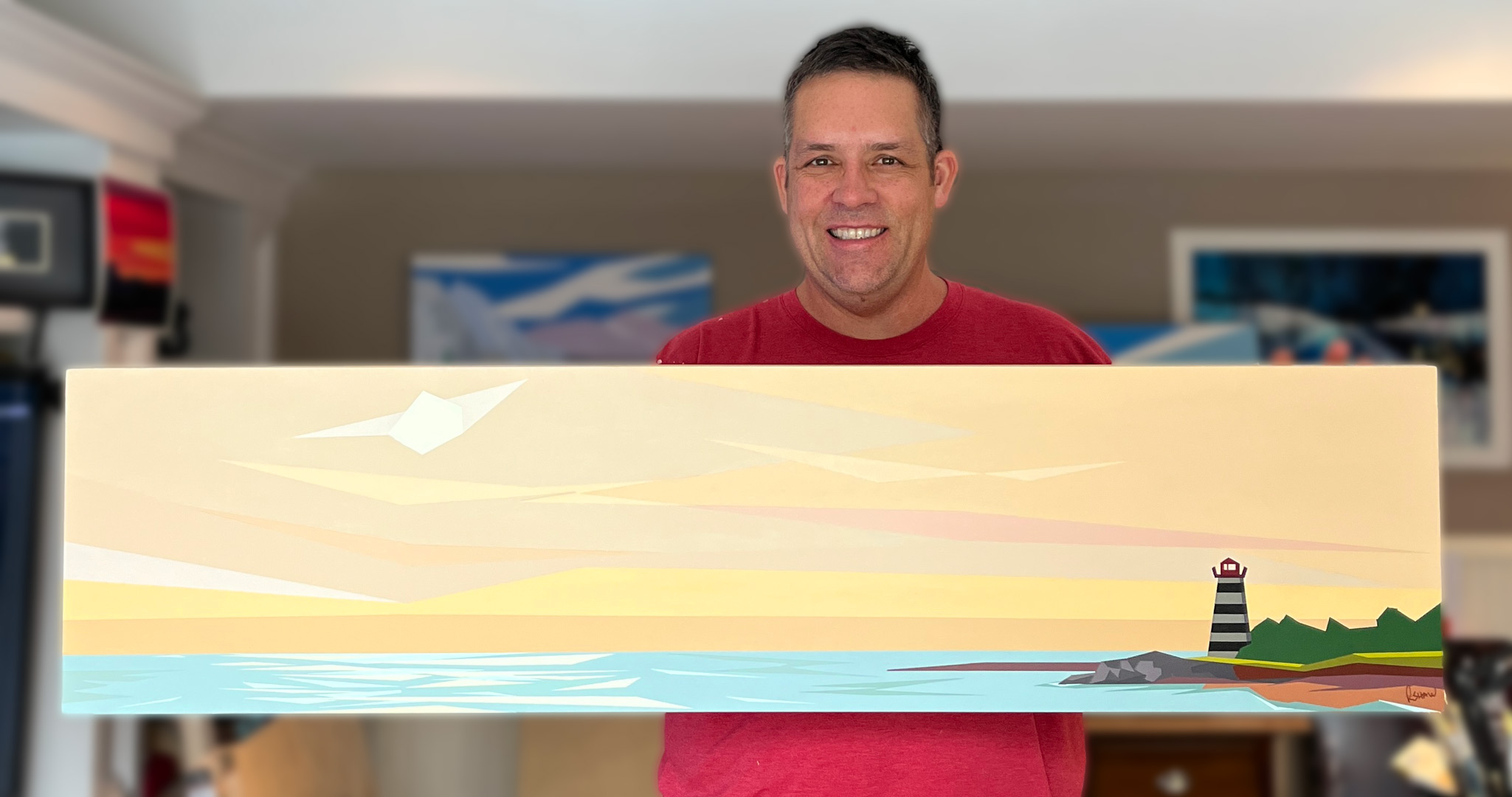 original painting by artist Rob Shaw, Serenity on the Horizon