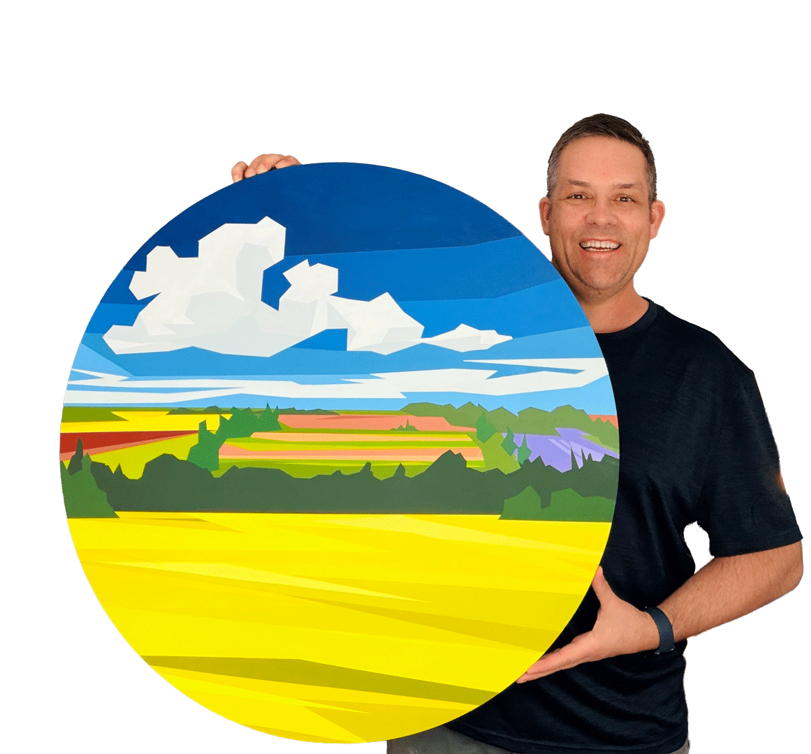 original painting by artist Rob Shaw, Symphony of Soil & Sky