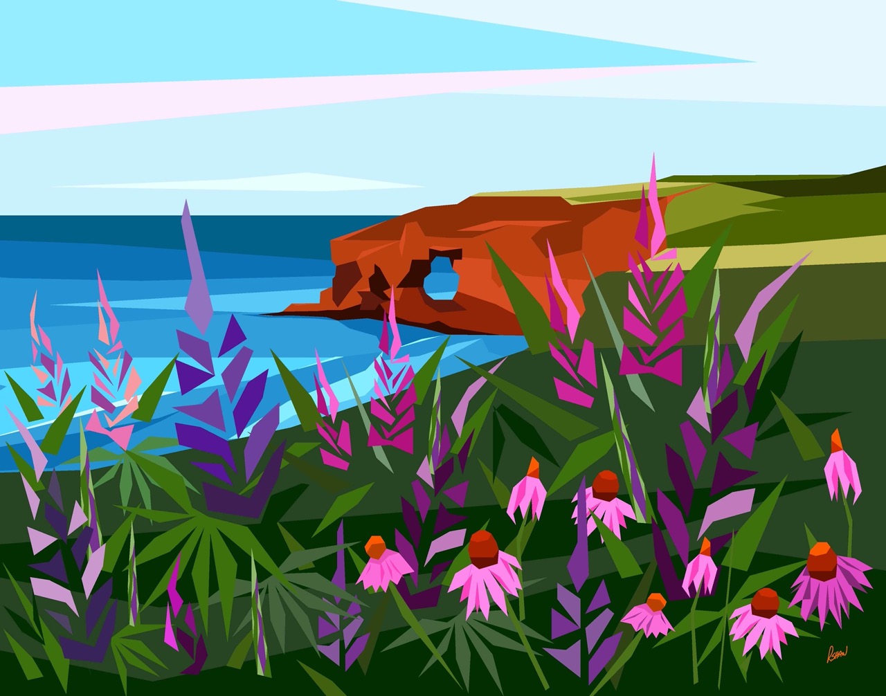 original illustrations by artist Rob Shaw, Beautiful Views